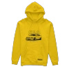 BMW E46 yellow front hoodie