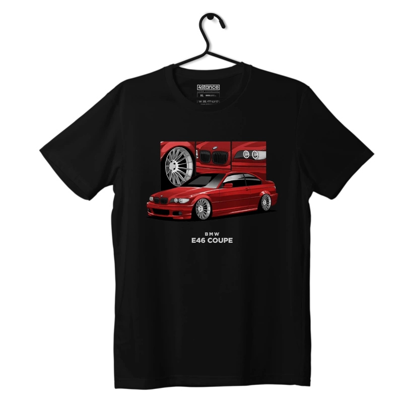Czarny T-shirt koszulka BMW E46 coupe