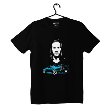 Czarny T-shirt koszulka PAUL WALKER Skyline