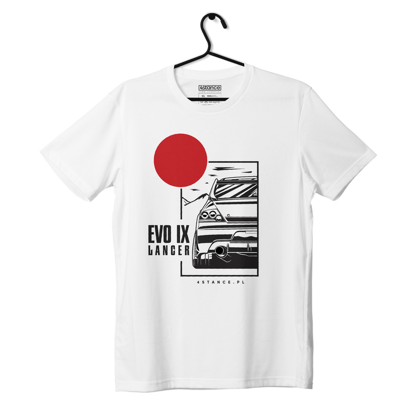 T-shirt koszulka Mitsubishi Lancer Evo IX Biały