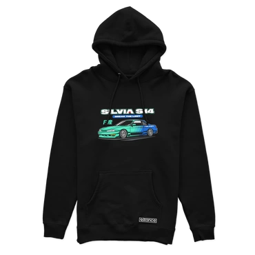 Czarna bluza z kapturem NISSAN SILVIA S14 FALKEN