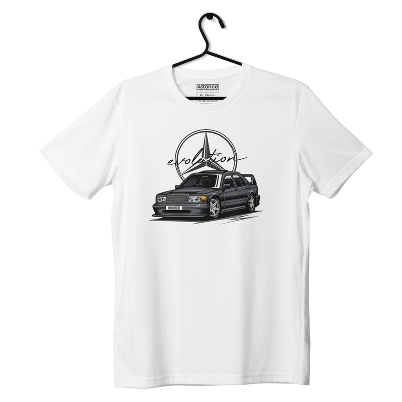 Weißes T-Shirt MERCEDES 190E