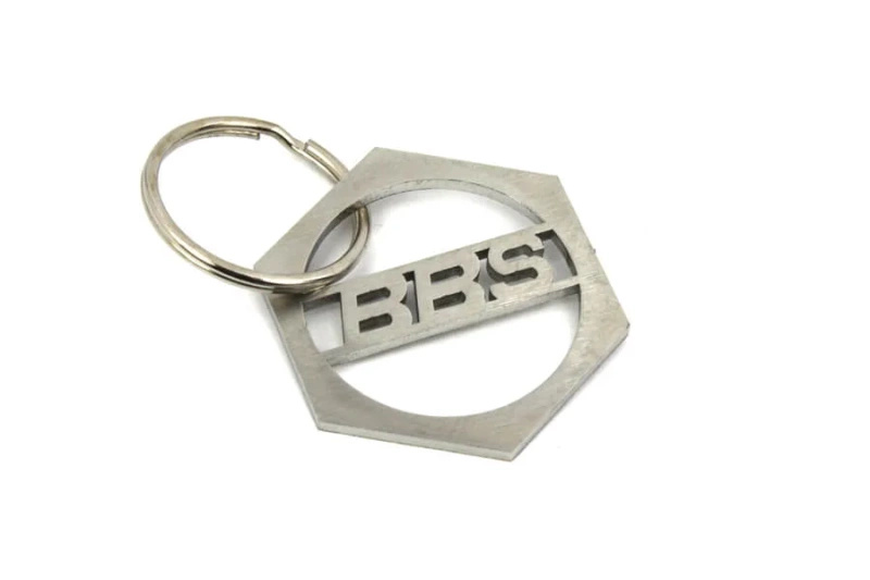 BBS Logo Schlüsselanhänger aus Edelstahl