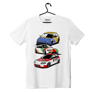 White T-shirt Honda Civic EG6 Legend
