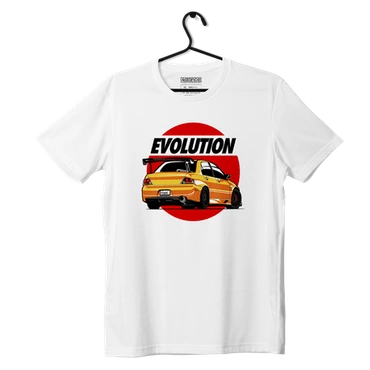 Biele tričko Mitsubishi Lancer EVO IX