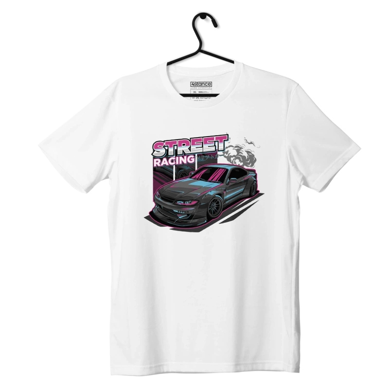 Biele tričko Nissan S15 Street Racing