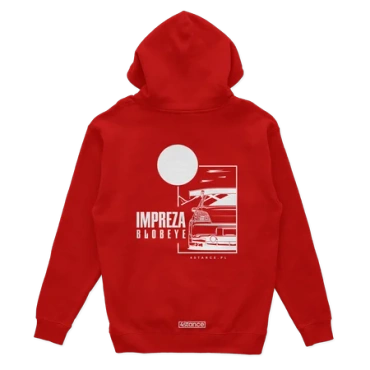 Subaru Impreza Bobeye hoodie red