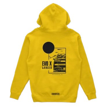 Bluza z kapturem Mitsubishi Lancer Evo X żółta