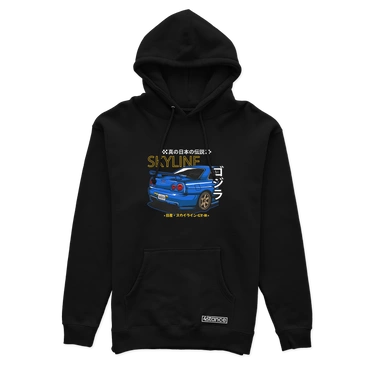 Čierna mikina NISSAN R34