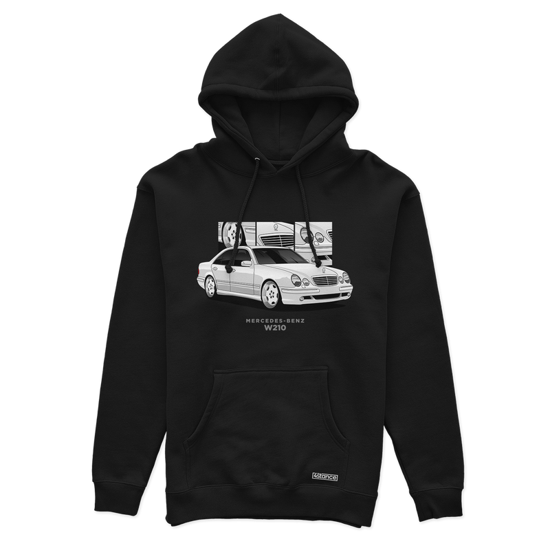 Schwarzes Kapuzen-Sweatshirt Mercedes-Benz W210 Limousine.