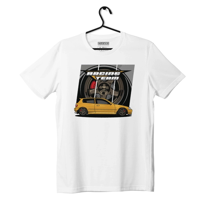 White T-shirt HONDA CIVIC V RACING TEAM