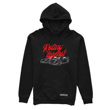 Čierna mikina s kapucňou ROTARY LEGENDS