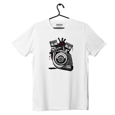 White HEART TURBO T-shirt