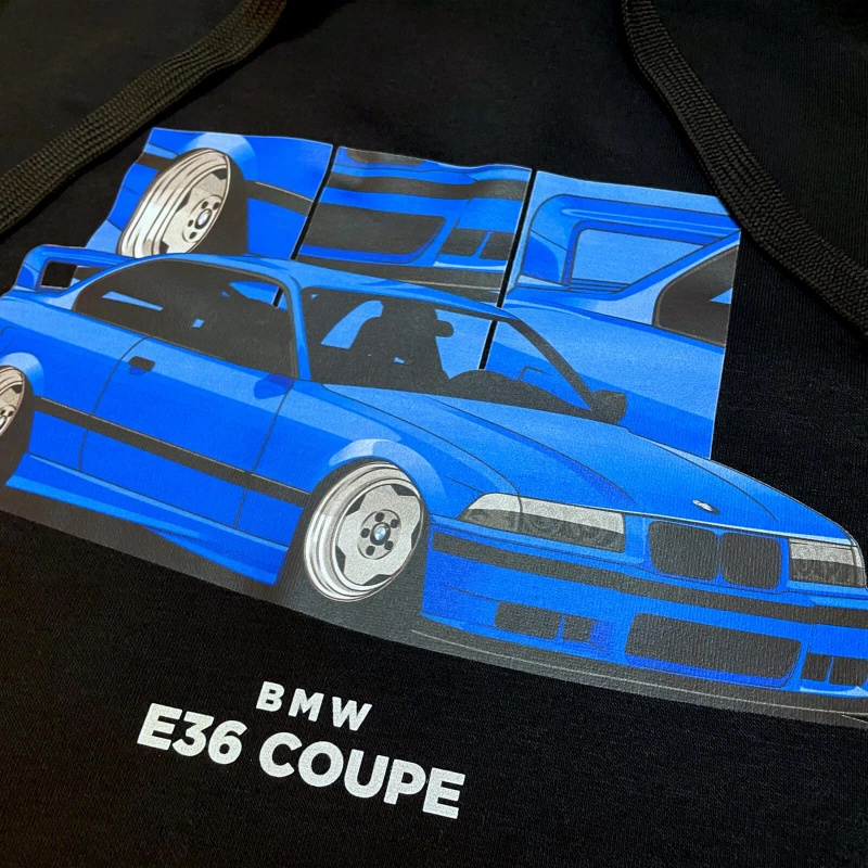 Black BMW E36 coupe hoodie