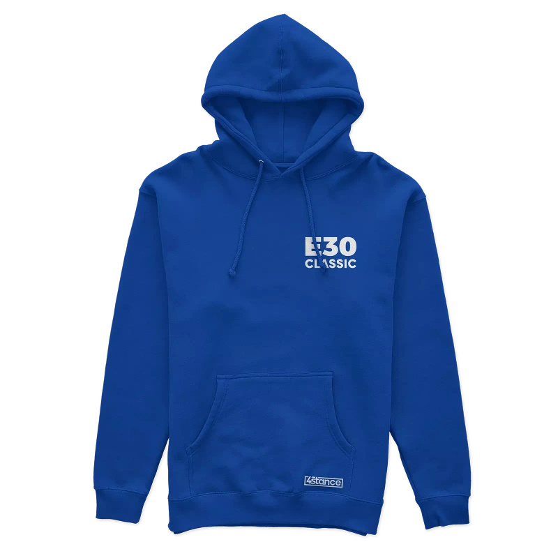 BMW E30 Classic Blau Kapuzensweatshirt