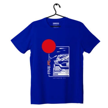 T-shirt koszulka Honda Civic Type R niebieska