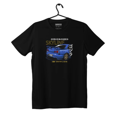 Czarny T-shirt koszulka NISSAN R34