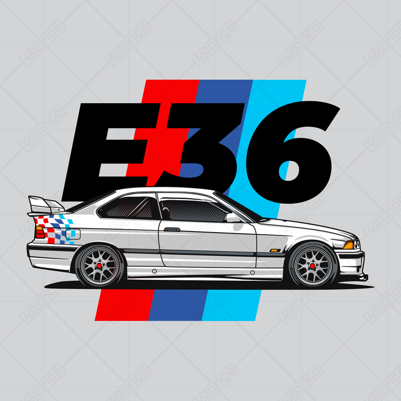 Hrnek pro fanouška BMW E36 M3 pruhy