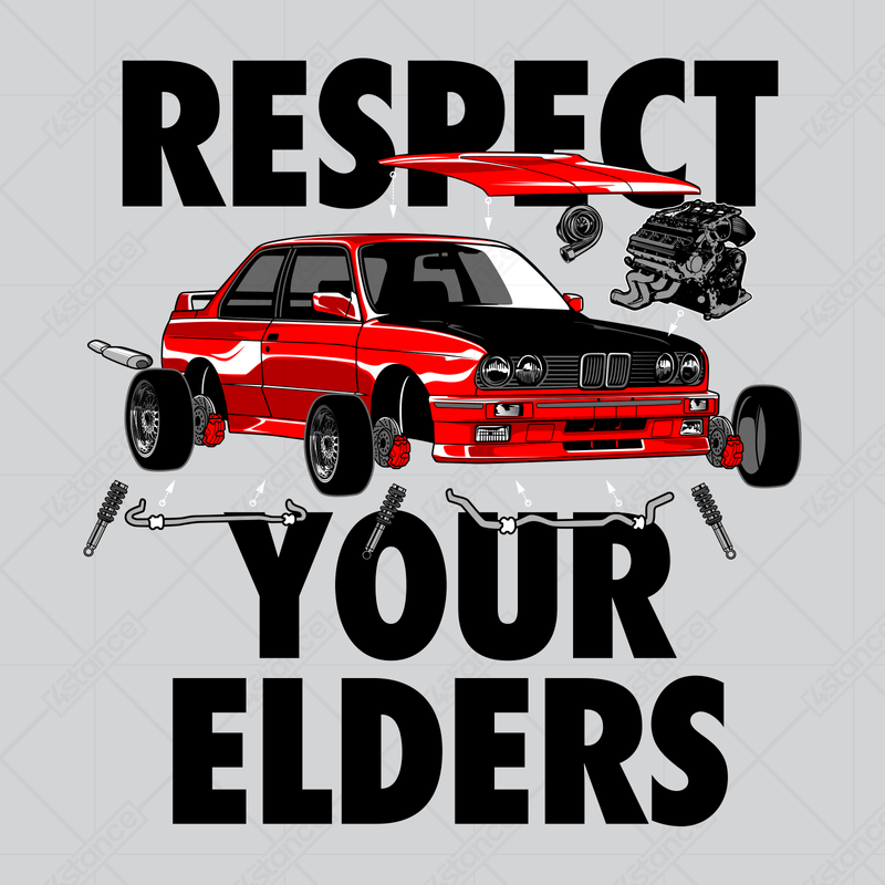 Schwarzes Sweatshirt RESPECT YOUR ELDERS