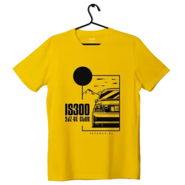 T-shirt koszulka Lexus IS IS300 JDM żółta