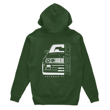 Bluza z kapturem przód BMW E30 zielona