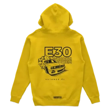 Bluza kangurka BMW E30 Wchodzi bokiem drift żółta