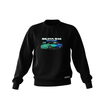 Schwarzes NISSAN SILVIA S14 FALKEN Sweatshirt