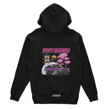 Czarna bluza z kapturem TOYOTA AE86 DRIFT