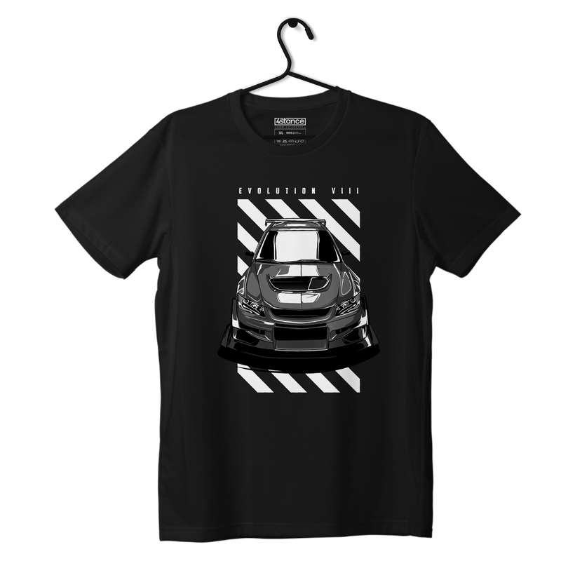 Schwarzes T-Shirt Mitsubishi Lancer EVO VIII S/W