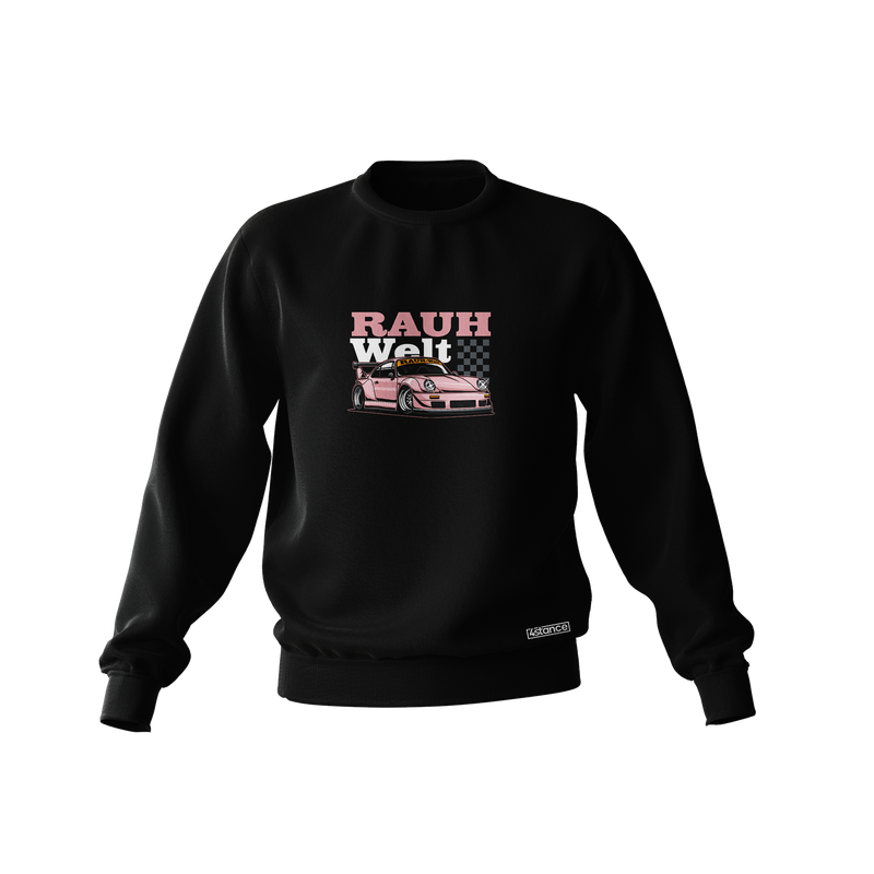 PORSCHE 911 RWB PINK schwarzes Sweatshirt