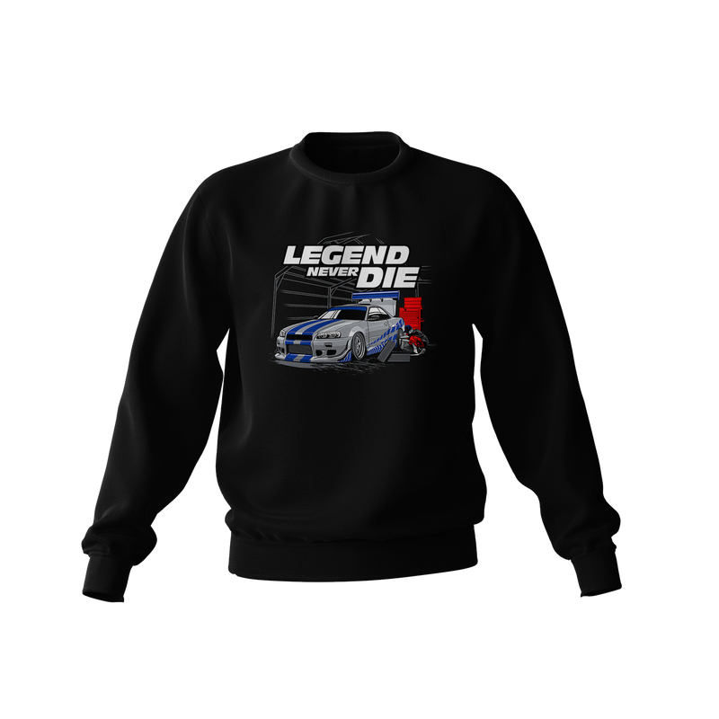 Čierna mikina LEGEND NEVER DIE