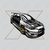 Hrnek pro fanouška Mitsubishi Lancer EVO X Gold JDM.