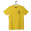 Yellow T-shirt with the text "Need Money for Porsche"