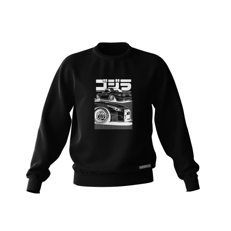 Black Nissan Skyline GT-R GOJIRA sweatshirt