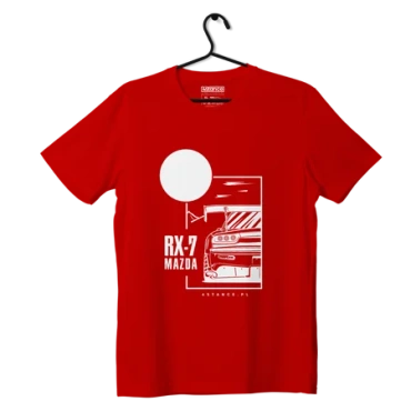 T-shirt koszulka Mazda RX-7 czerwona