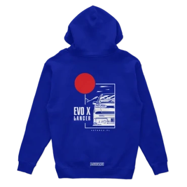 Mitsubishi Lancer Evo X hoodie blue