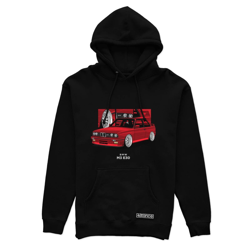 Black BMW E30 M3 coupe hoodie
