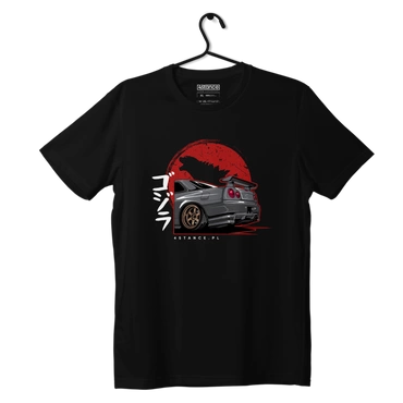 Czarny T-shirt koszulka NISSAN SKYLINE R34 GODZILLA