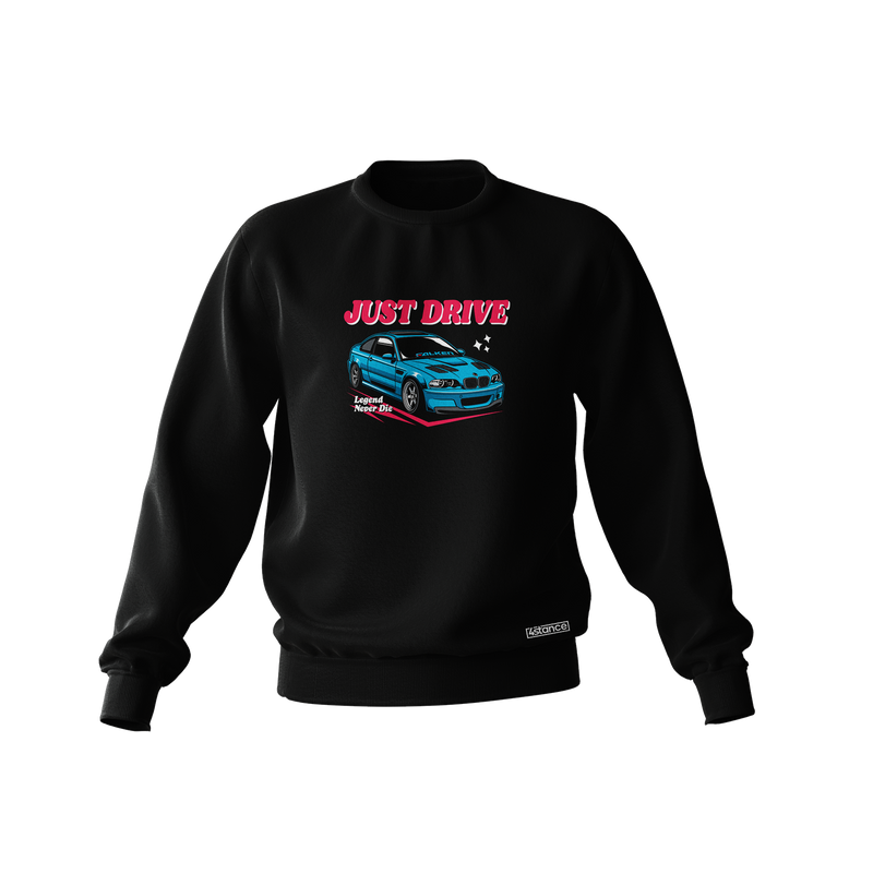 Schwarzes BMWE46 Just Drive Sweatshirt