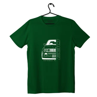 T-shirt front BMW E30 green
