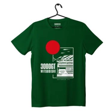 T-shirt koszulka Mitsubishi 3000GT zielona