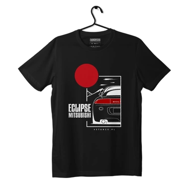 Czarny T-shirt koszulka MITSUBISHI ECLIPSE