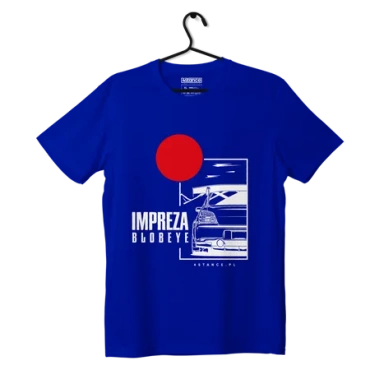 T-shirt koszulka Subaru Impreza Blobeye niebieska