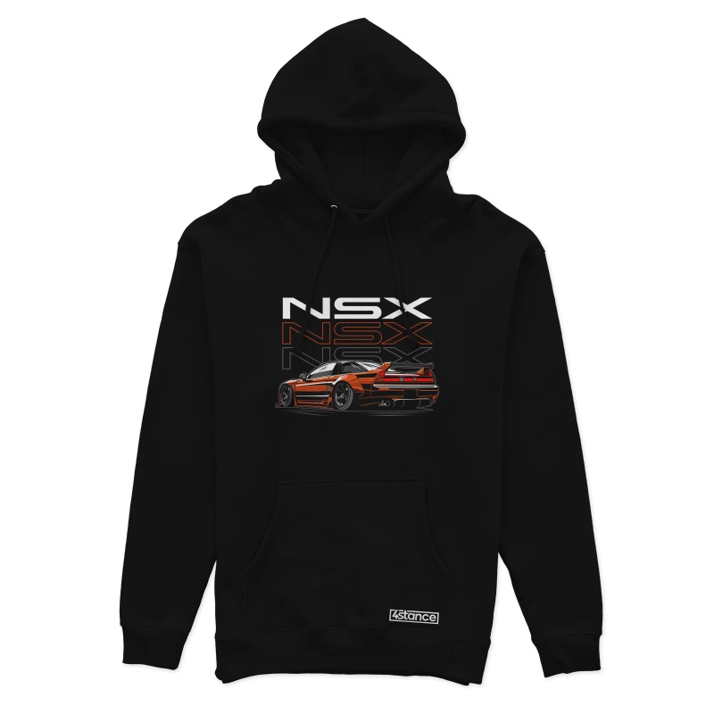 Schwarzer Honda NSX-Kapuzenpullover