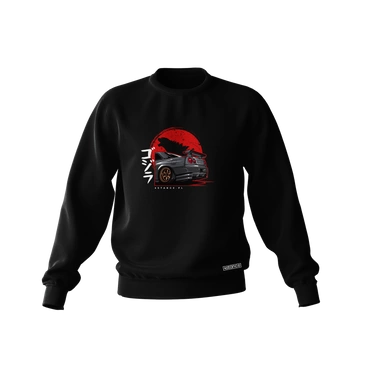 Čierna mikina NISSAN SKYLINE R34 GODZILLA