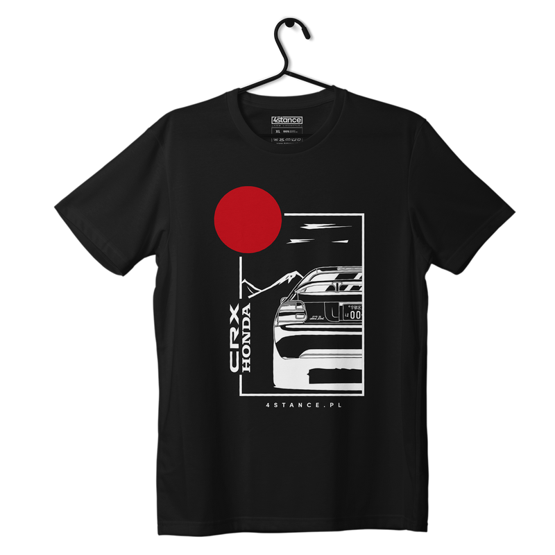 Black HONDA CRX DEL SOL JDM T-shirt