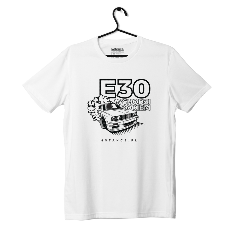 T-shirt BMW E30 T-shirt Goes sideways White