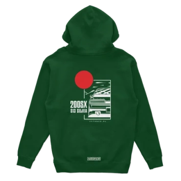 Bluza z kapturem Nissan 200SX S13 JDM zielona