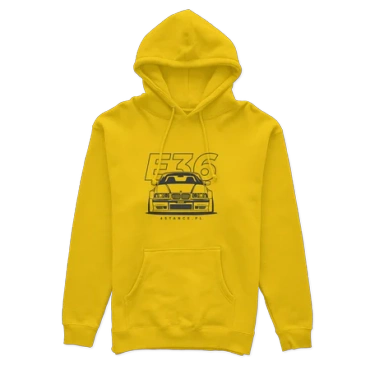 Bluza z kapturem przód BMW E36 żółta