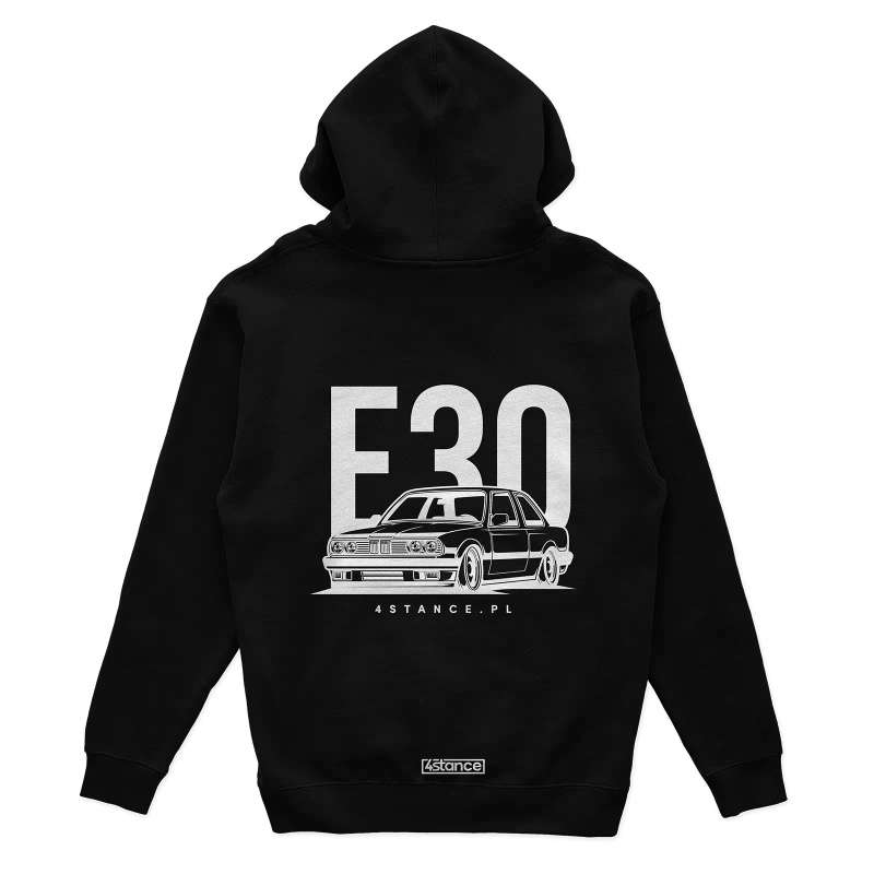BMW E30 Classic Kapuzensweatshirt schwarz